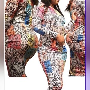 Tight fitted colorful dress